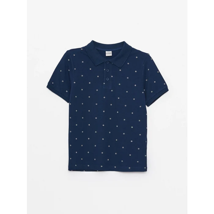 LCW Kids Lacivert Polo Yaka Kısa Kollu Erkek Çocuk Tişört