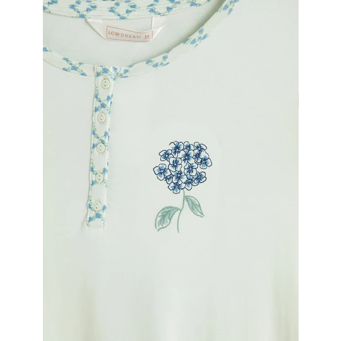 LCW DREAM Yeşil Çiçekli Kadın Pijama Takım