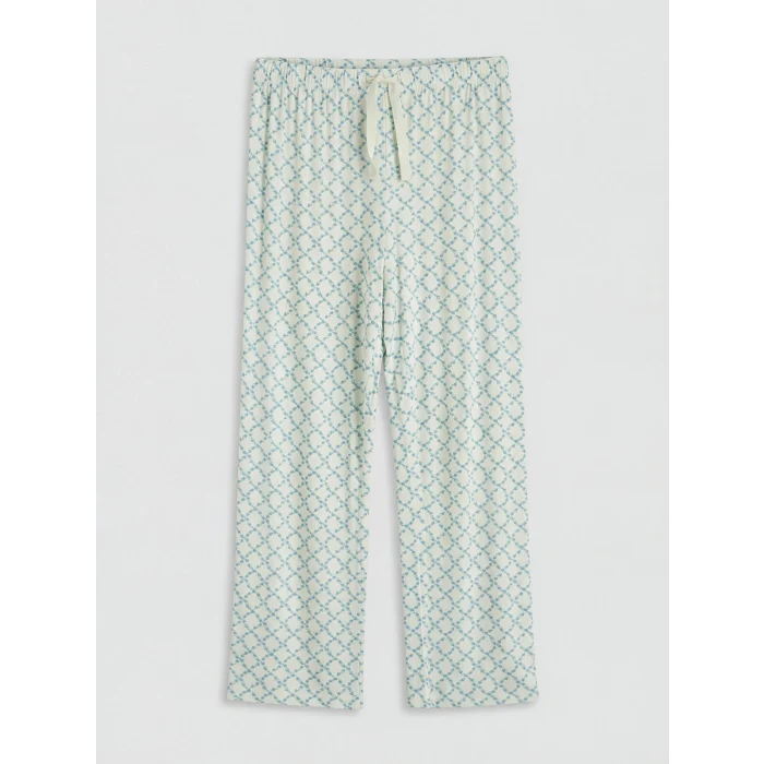 LCW DREAM Yeşil Çiçekli Kadın Pijama Takım