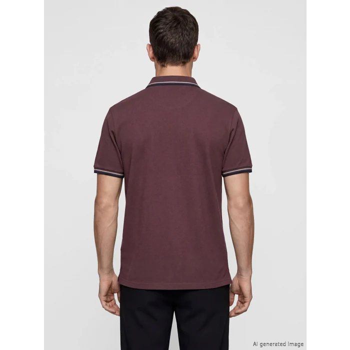 LCWAIKIKI Classic Mürdüm Polo Yaka Pike Erkek Tişört