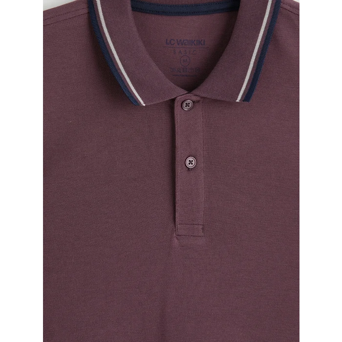 LCWAIKIKI Classic Mürdüm Polo Yaka Pike Erkek Tişört