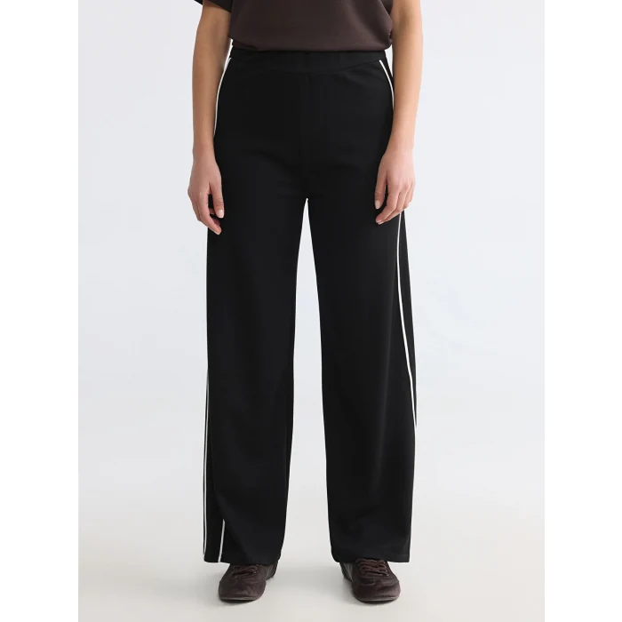 LCW Modest Siyah Şeritli Soft Touch Kadın Eşofman Altı