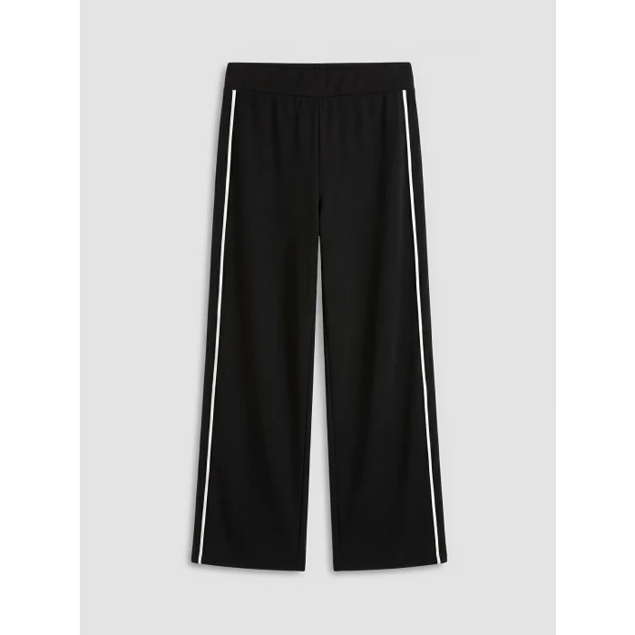 LCW Modest Siyah Şeritli Soft Touch Kadın Eşofman Altı