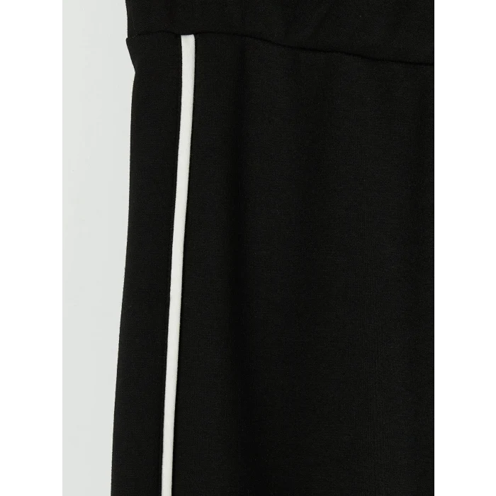 LCW Modest Siyah Şeritli Soft Touch Kadın Eşofman Altı
