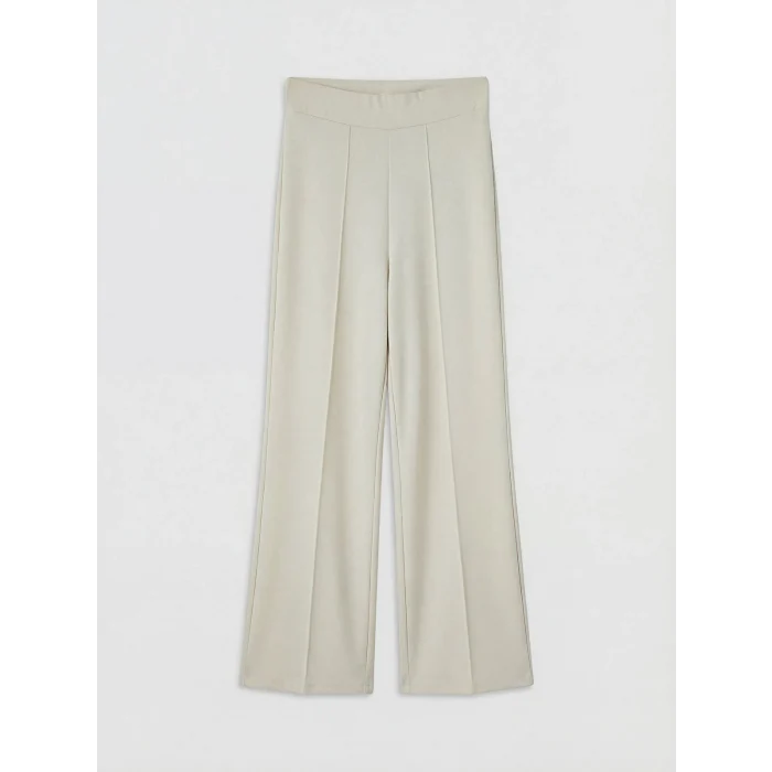 LCW Modest Bej Beli Lastikli Soft Touch Kadın Eşofman Altı