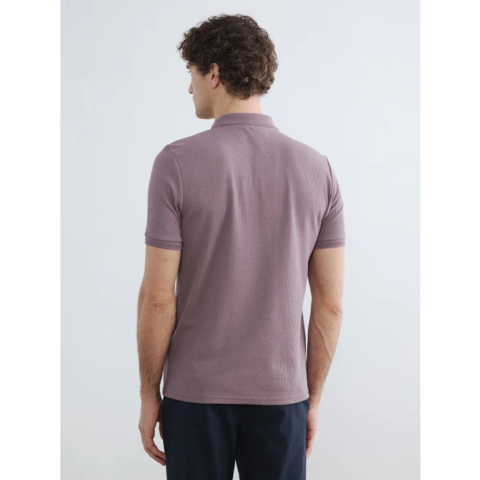 LCWAIKIKI Classic Pembe Polo Yaka Dokulu Erkek Tişört