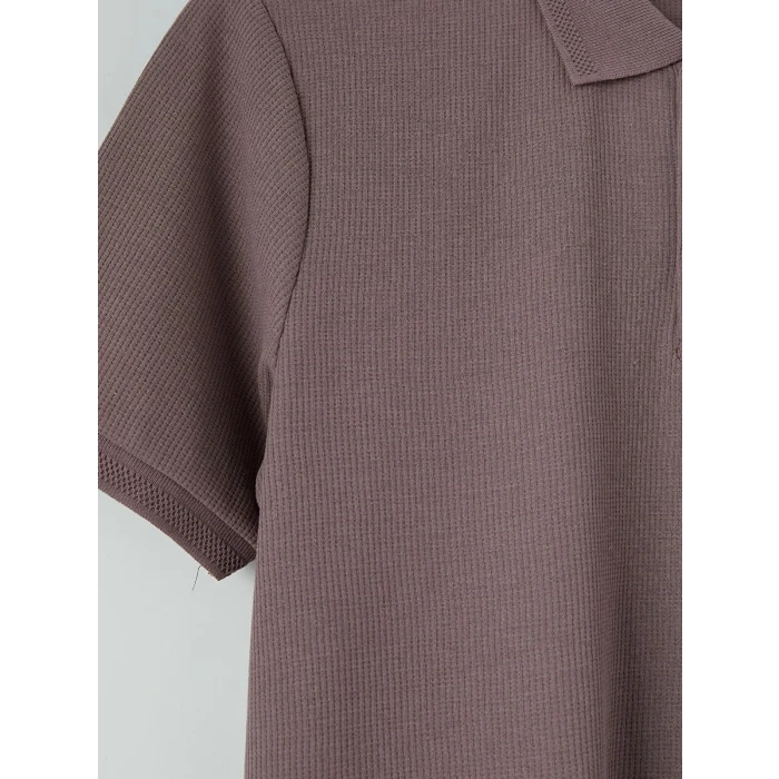 LCWAIKIKI Classic Pembe Polo Yaka Dokulu Erkek Tişört