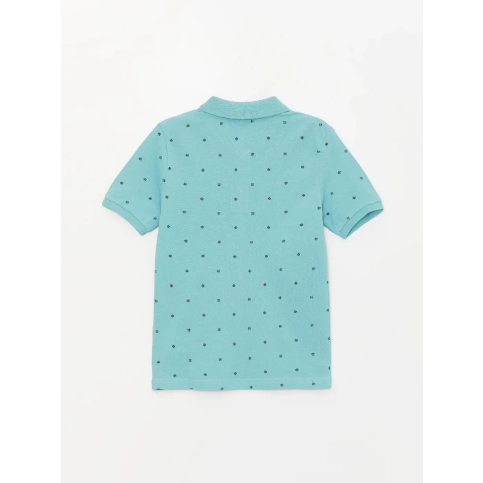 LCW Kids Mavi Polo Yaka Kısa Kollu Erkek Çocuk Tişört