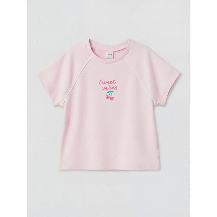 LCW Kids Pembe Çiçek Baskılı Kız Çocuk Takım