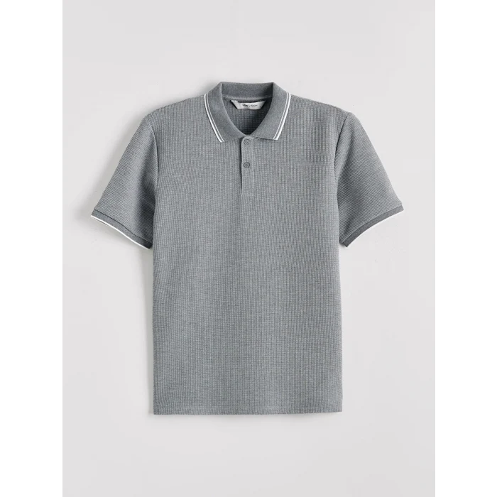 LCW Vision Gri Polo Yaka Erkek Tişört