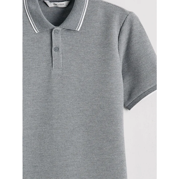 LCW Vision Gri Polo Yaka Erkek Tişört