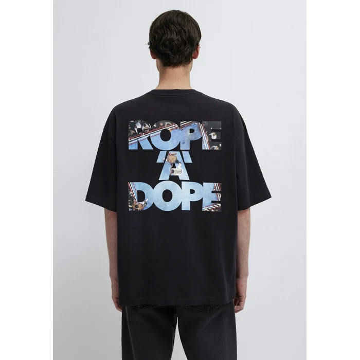 Mavi 0613191-900 Rope a Dope Baskılı Siyah Tişört