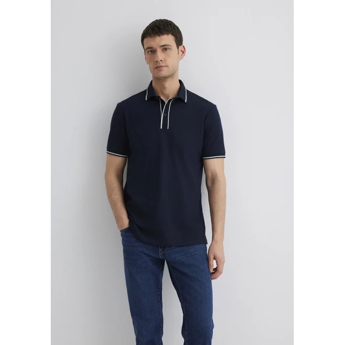 Mavi 0612648-80872 Yaka Detaylı Lacivert Polo Tişört