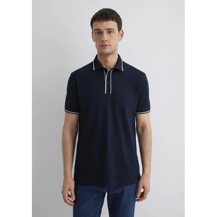 Mavi 0612648-80872 Yaka Detaylı Lacivert Polo Tişört