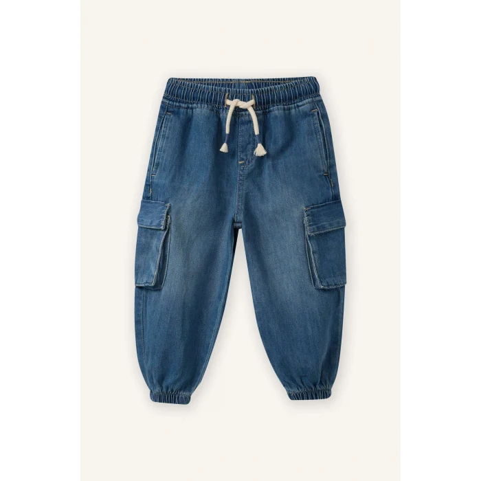 Defacto G6143A5NM39 Mavi Jogger Fıt Jean Pantolon Erkek Bebek