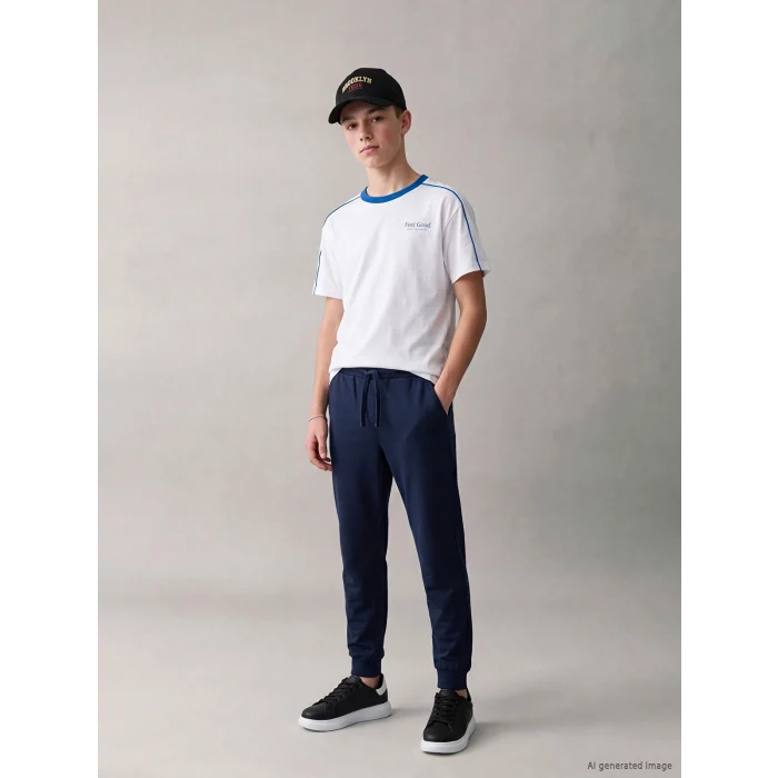 LCW Kids Lacivert Beli Lastikli Erkek Çocuk Jogger Eşofman Altı