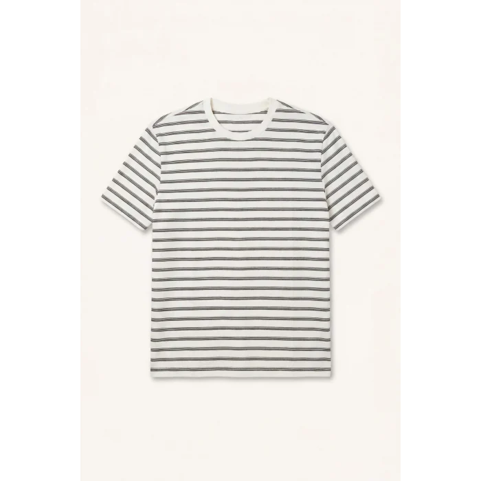 Defacto F9674AXER100 Ekru REGULAR FIT %100 Pamuk Tişört