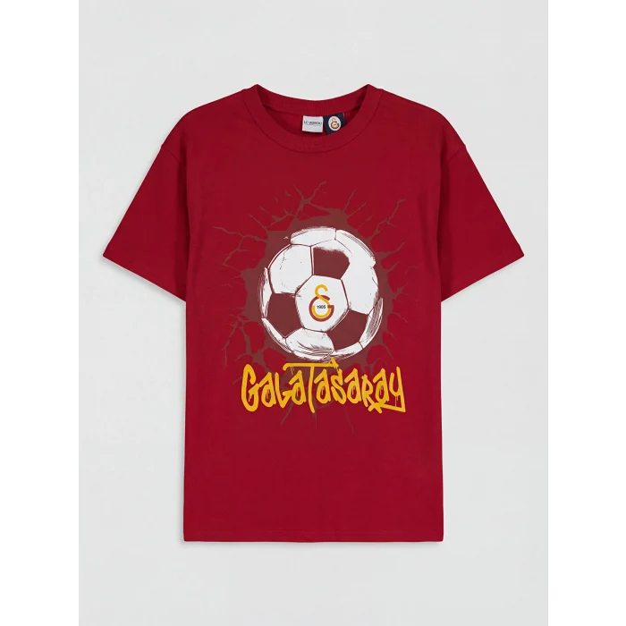 LCW Kids Kırmızı Galatasaray Baskılı Erkek Çocuk Tişört