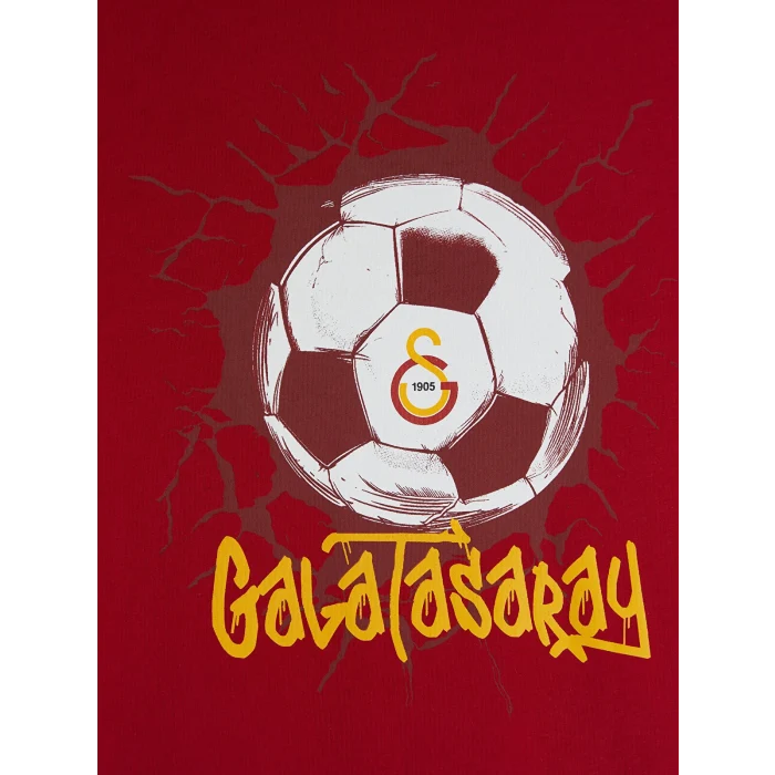 LCW Kids Kırmızı Galatasaray Baskılı Erkek Çocuk Tişört