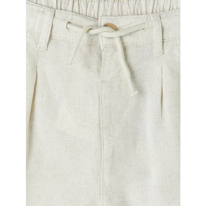 LCW Kids Bej Loose Fit Erkek Çocuk Keten Karışımlı Pantolon