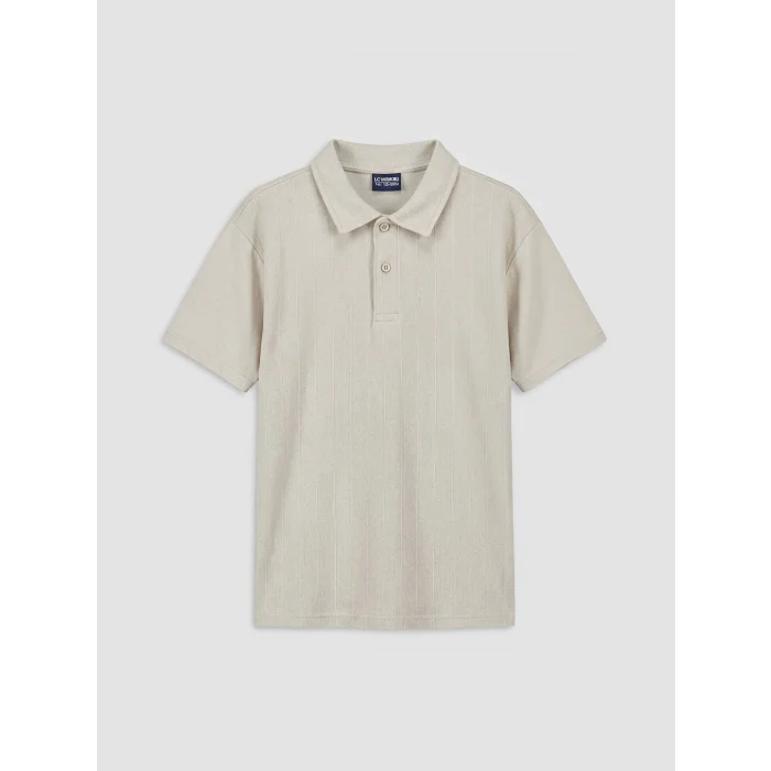 LCW Kids Bej Polo Yaka Erkek Çocuk Şortlu Takım