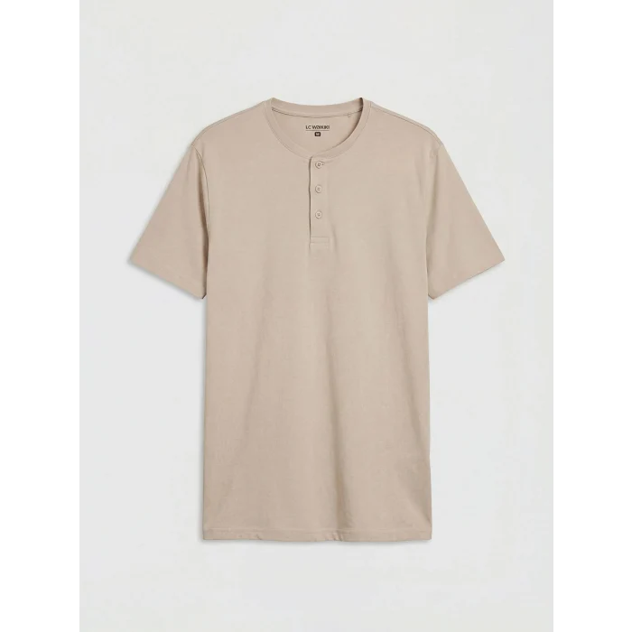 LC WAIKIKI Bej Standart Kalıp Ekose Erkek Pijama Takım