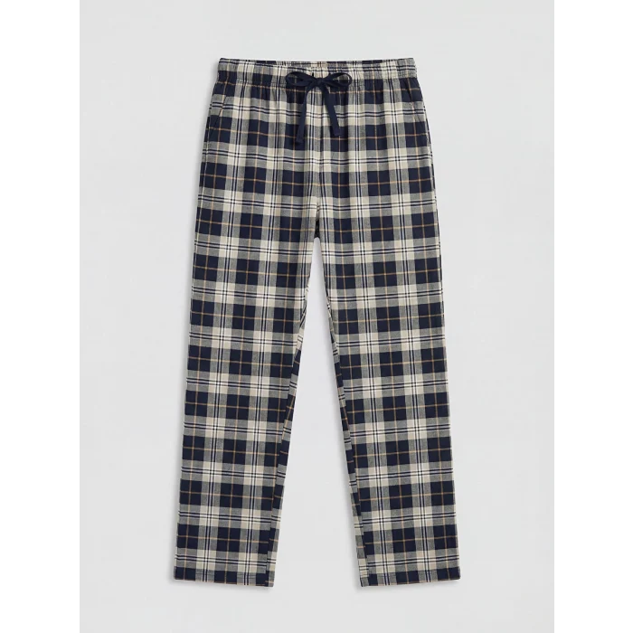 LC WAIKIKI Bej Standart Kalıp Ekose Erkek Pijama Takım
