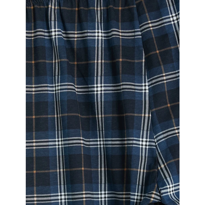 LC WAIKIKI Lacivert Regular Fit Ekose Desenli Erkek Pijama Takımı
