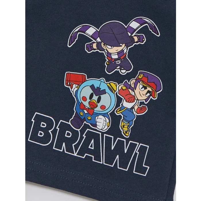 LCW Kids Lacivert Brawl Stars Baskılı Erkek Çocuk Şort