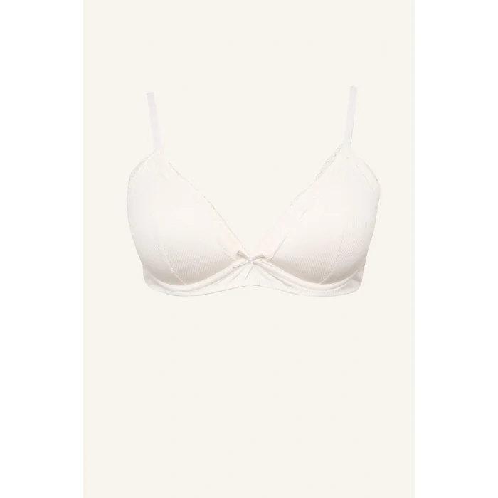 Defacto F6615AXER98 Ekru Micro Kaplı Dolgusuz Balensiz Bralet
