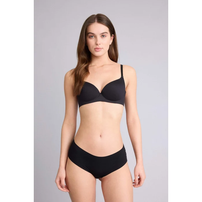 Defacto G9518AXBK81 Siyah Micro Kaplı Yarım Dolgulu Balensiz Tişört Bra