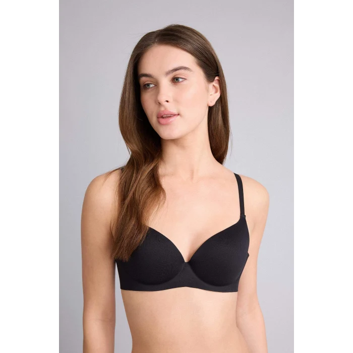 Defacto G9518AXBK81 Siyah Micro Kaplı Yarım Dolgulu Balensiz Tişört Bra