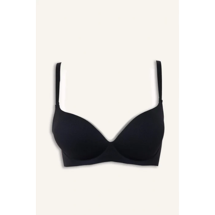 Defacto G9518AXBK81 Siyah Micro Kaplı Yarım Dolgulu Balensiz Tişört Bra