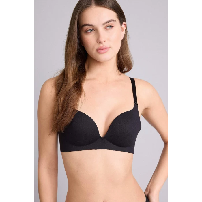 Defacto G9517AXBK81 Siyah Micro Kaplı Pedli Balensiz Tişört Bra