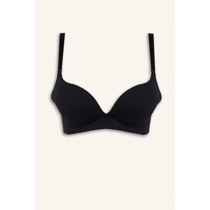 Defacto G9517AXBK81 Siyah Micro Kaplı Pedli Balensiz Tişört Bra