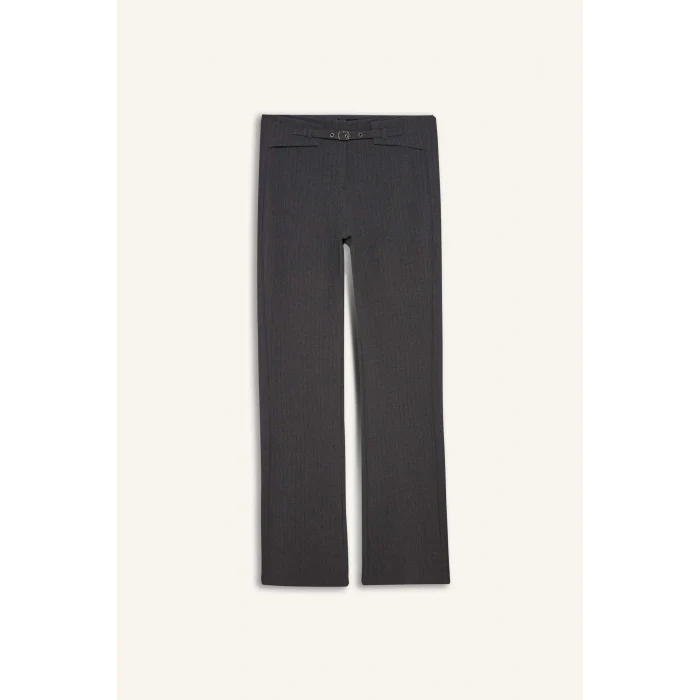 Defacto H3104AXAR191 Antrasit Afra x Defacto Straıght Fıt Fermuarlı Normal Bel Pantolon