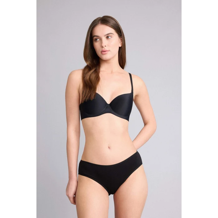 Defacto C1525AXBK81 Siyah Yarım Dolgulu Micro Dolgulu Push Up Tişört Bra