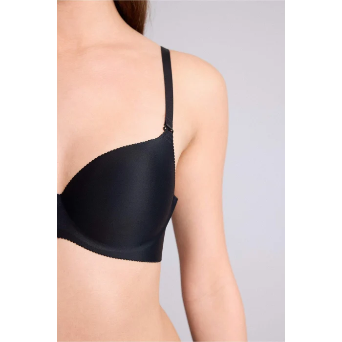Defacto C1525AXBK81 Siyah Yarım Dolgulu Micro Dolgulu Push Up Tişört Bra
