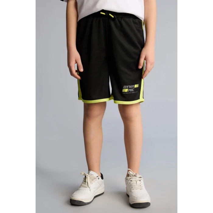 Defacto H2689A8BK81 Siyah Regular Fıt Spor Baskılı Şort Erkek Çocuk