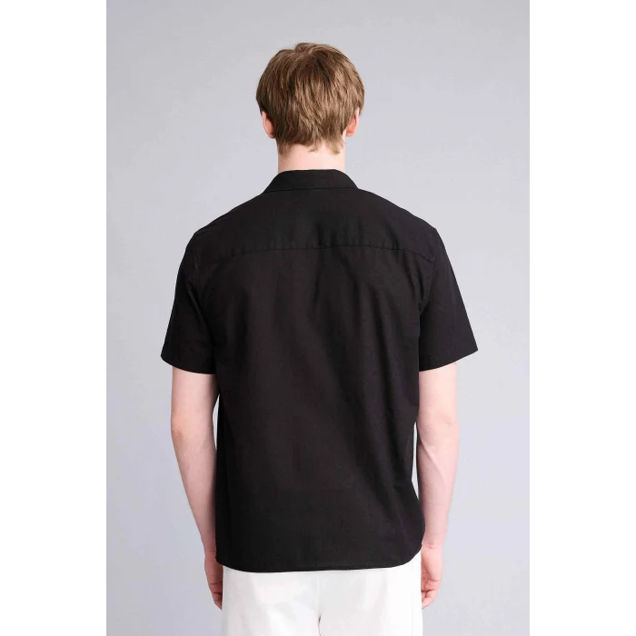 Defacto D7551AXBK81 Siyah REGULAR FIT %100 Pamuk Basic Gömlek