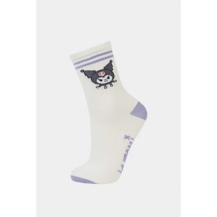 Defacto F6704A8KR1 Çok Renkli Hello Kitty 3lü Pamuklu Uzun Çorap Kız Çocuk