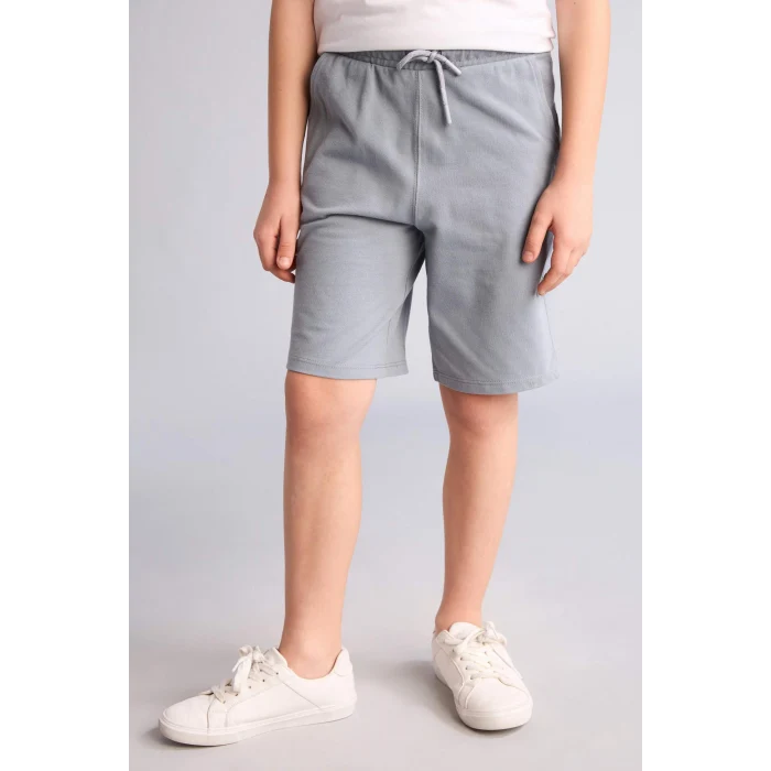 Defacto B5925A8GR527 Gri Regular Fıt Pike Şort Erkek Çocuk
