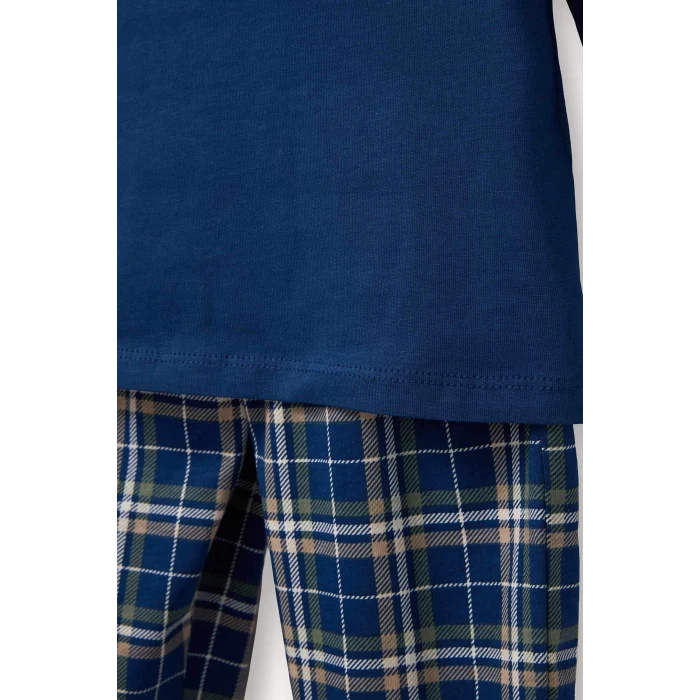 Defacto G7134A5NV30 Lacivert %100 Pamuklu Baskılı 2li Pijama Takımı Erkek Bebek