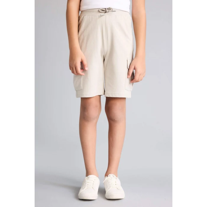 Defacto B5868A8GR296 Gri Regular Fıt Sweatshirt Kumaşı Şort Erkek Çocuk