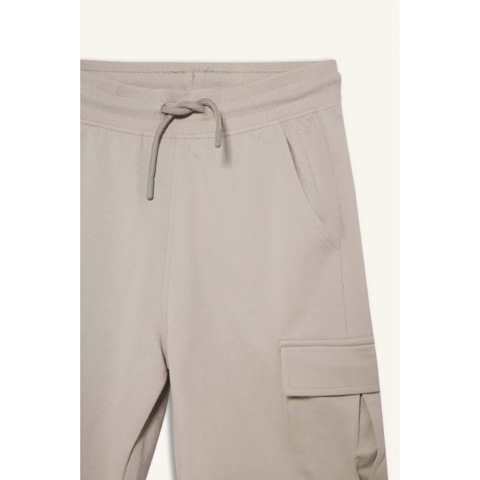 Defacto B5868A8GR296 Gri Regular Fıt Sweatshirt Kumaşı Şort Erkek Çocuk