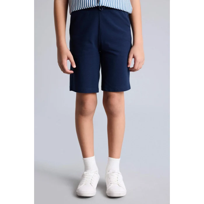 Defacto C2955A8NV135 Lacivert Gabardin Şort Erkek Çocuk