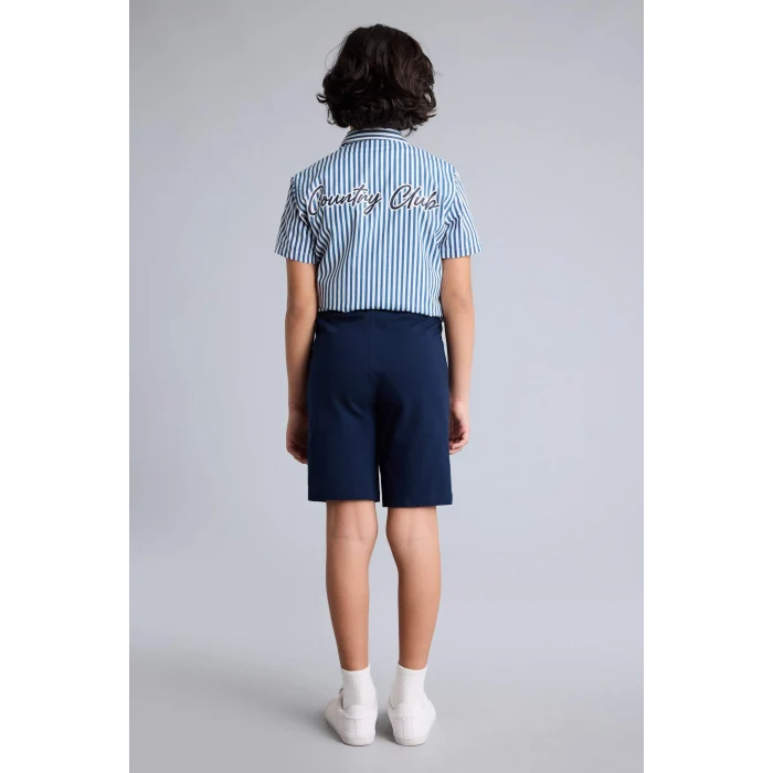 Defacto C2955A8NV135 Lacivert Gabardin Şort Erkek Çocuk