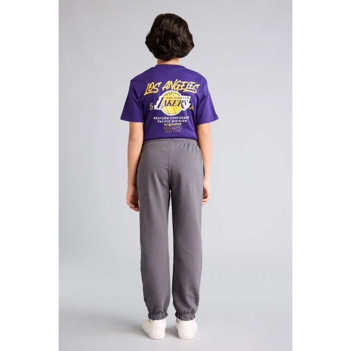 Defacto G7623A8AR148 Antrasit NBA Los Angeles Lakers Kalın Kumaş Pantolon Erkek Çocuk