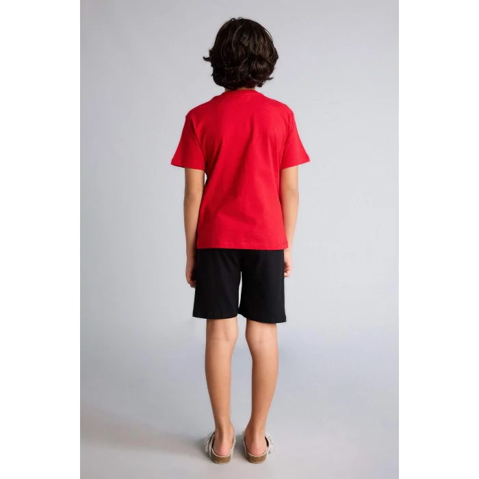 Defacto G8825A8RD79 Kırmızı %100 Pamuklu 2li Pijama Takımı Erkek Çocuk