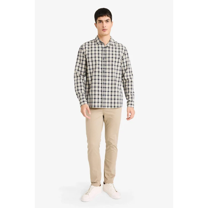 Defacto G2529AXNV82 Lacivert %100 Pamuk REGULAR FIT Gömlek